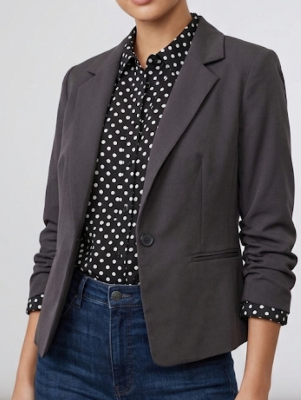 Love Culture Black Single-Button Women's Blazer Size Medium